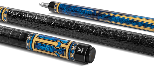 EVO Luna Sapphire Gate Leather Wrap Pool Cue 2