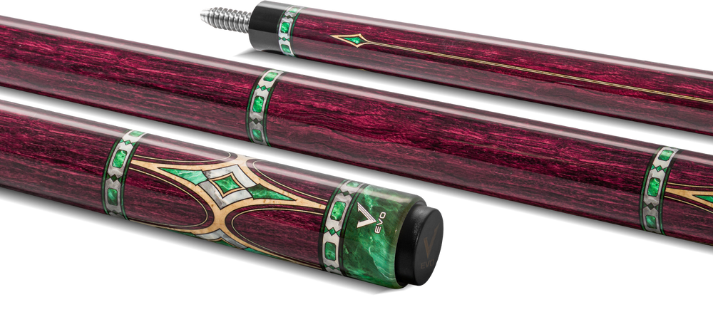 EVO Royale Garnet Crest No Wrap Pool Cue