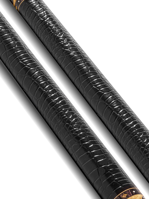 EVO Crown Ancient Oak Leather Wrap Pool Cue 4