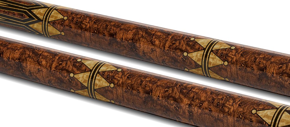 EVO Crystal Umber Crest No Wrap Pool Cue