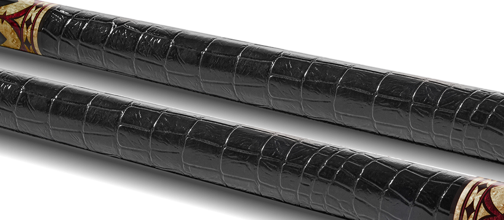 EVO Crown Royal Black Pool Cue with Black Crocodile Wrap