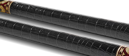 EVO Crown Royal Black Pool Cue with Black Crocodile Wrap 3