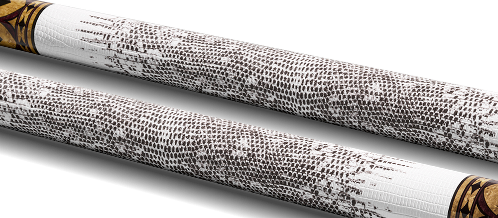 EVO Crown Royal Black Pool Cue with White Lizard Wrap