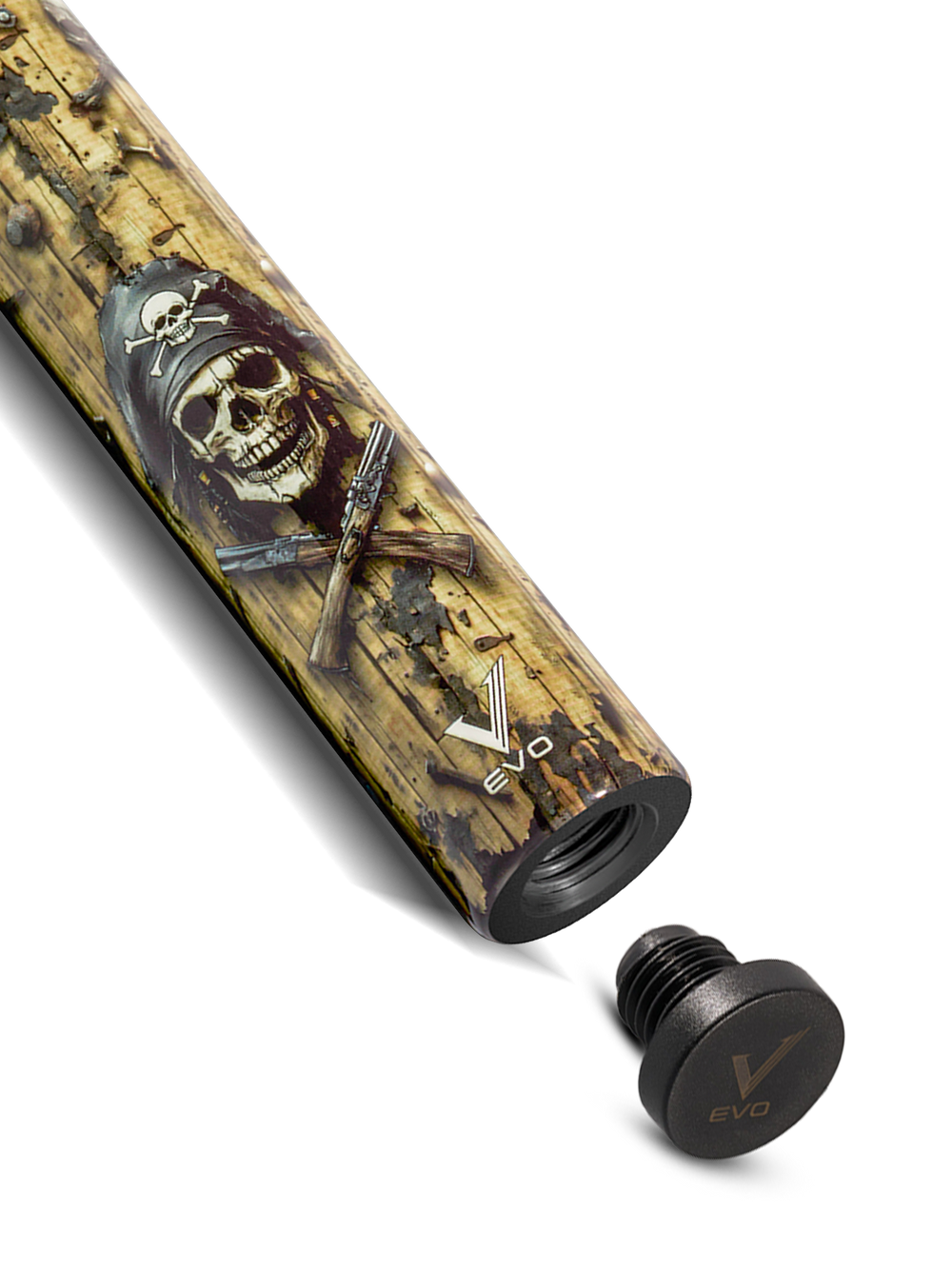 EVO Pirate Golden Plunder No Wrap Pool Cue