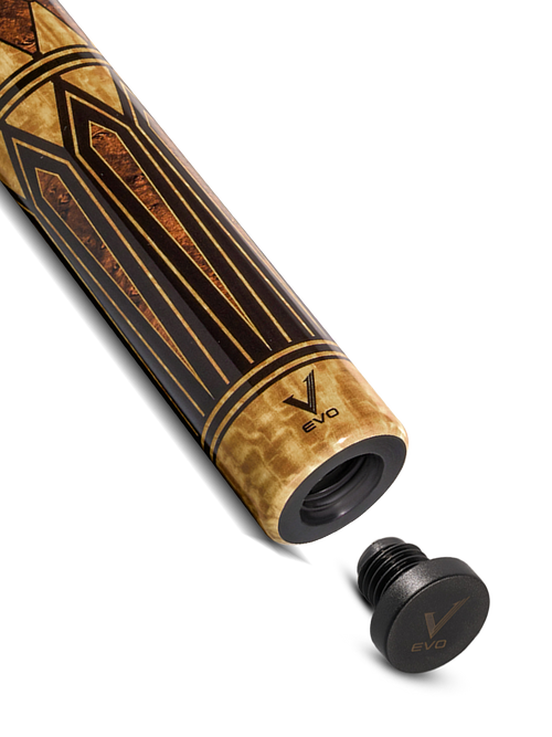 EVO Crystal Umber Crest No Wrap Pool Cue 6