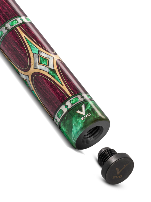 EVO Royale Garnet Crest No Wrap Pool Cue 6
