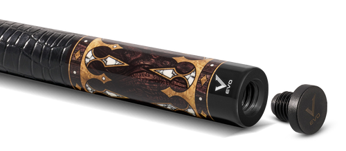 EVO Crown Ancient Oak Leather Wrap Pool Cue 5