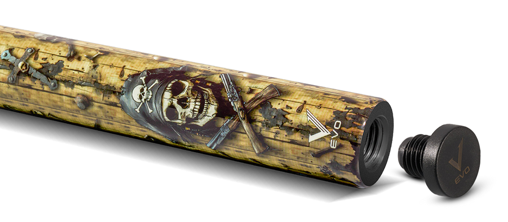 EVO Pirate Golden Plunder No Wrap Pool Cue
