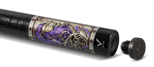 EVO Beast Amethyst Lion Leather Wrap Pool Cue 5