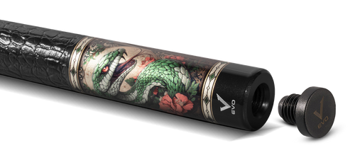 EVO Beast Emerald Cobra Leather Wrap Pool Cue 6