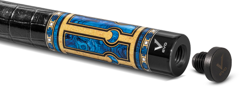EVO Luna Sapphire Gate Leather Wrap Pool Cue 5