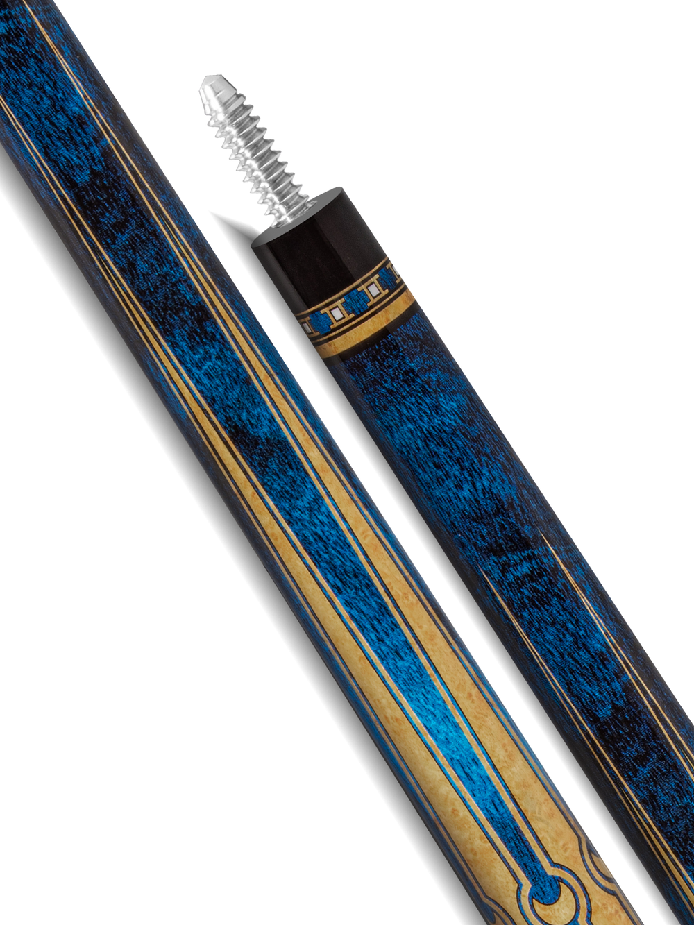 EVO Luna Sapphire Gate Leather Wrap Pool Cue