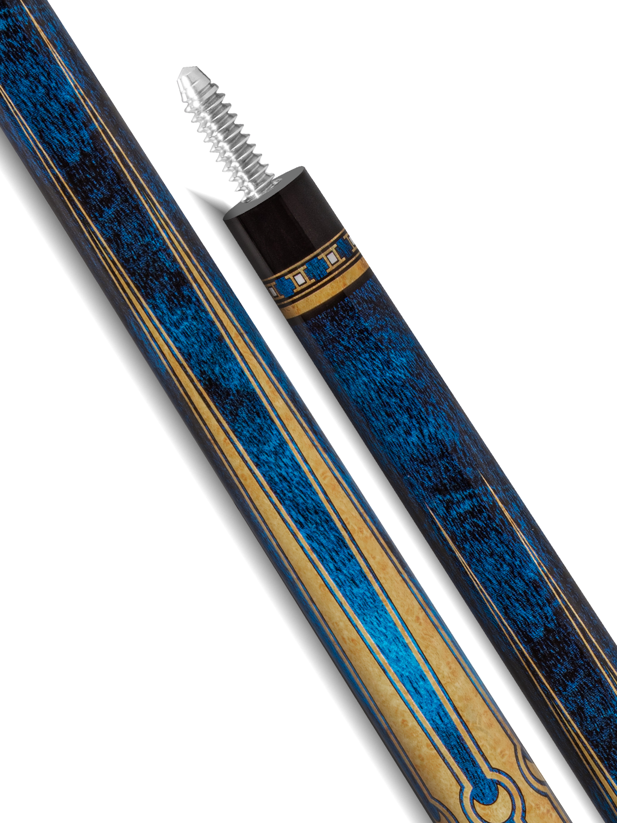 EVO Luna Sapphire Gate Leather Wrap Pool Cue