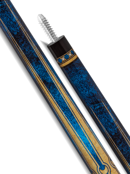 EVO Luna Sapphire Gate Leather Wrap Pool Cue 8
