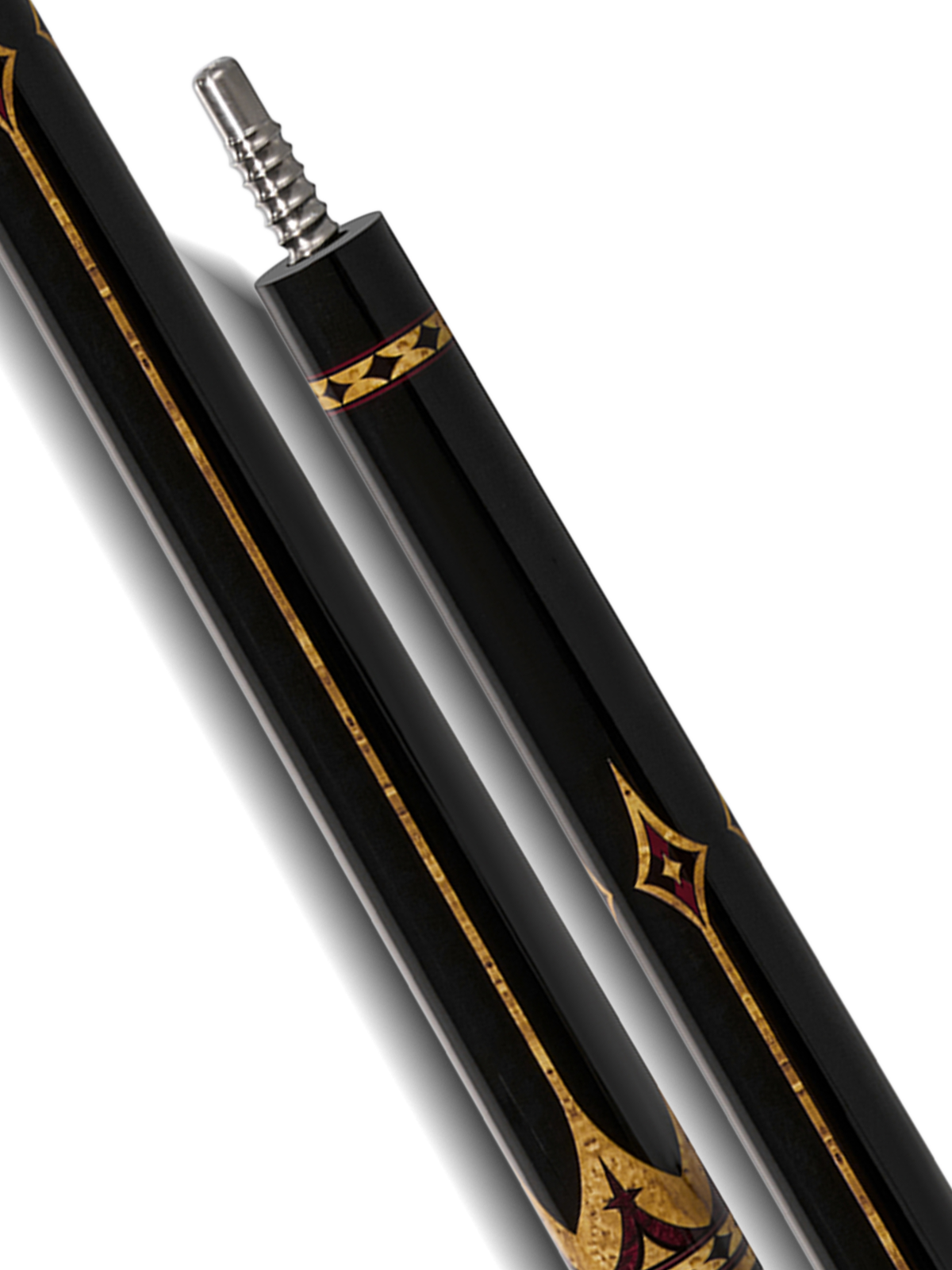 EVO Crown Royal Black Pool Cue with White Lizard Wrap