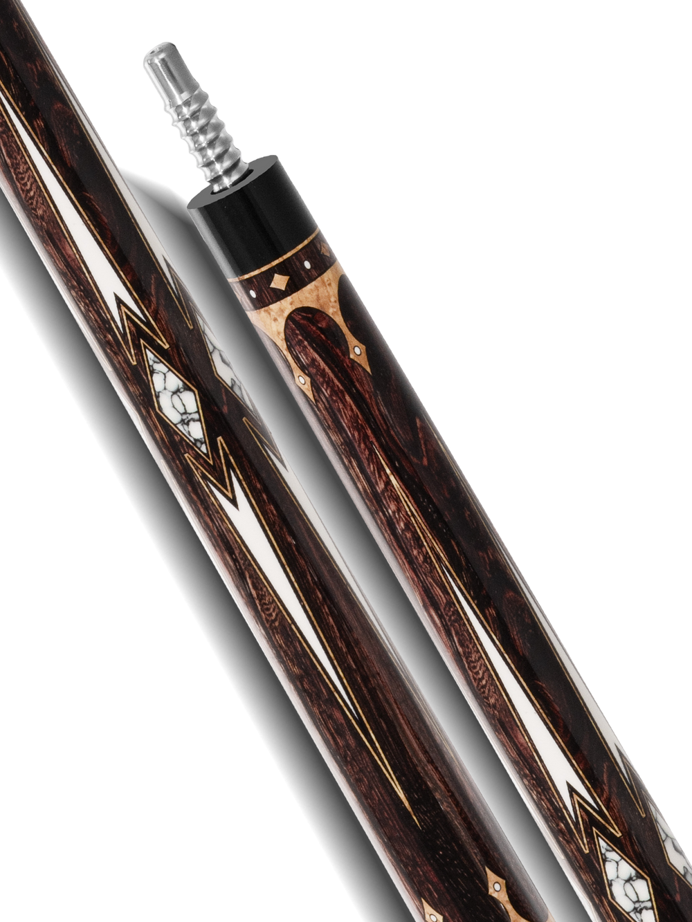 EVO Crown Ancient Oak Leather Wrap Pool Cue