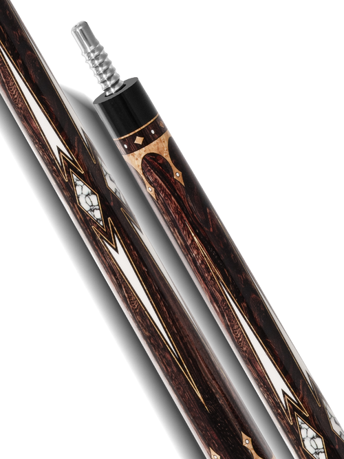 EVO Crown Ancient Oak Leather Wrap Pool Cue 8