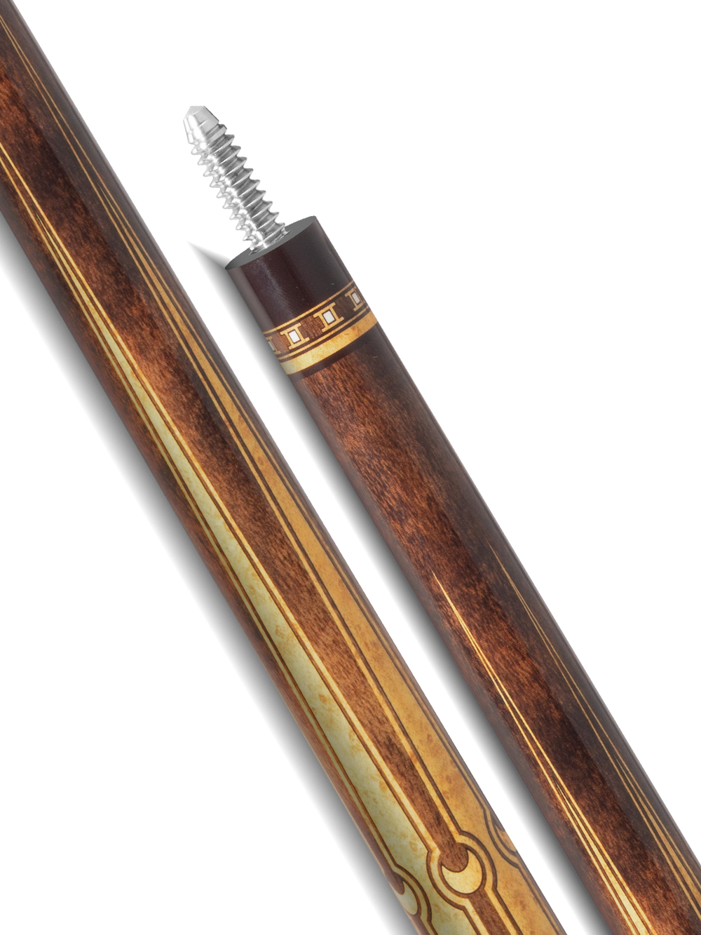 EVO Luna Golden Crest Leather Wrap Pool Cue