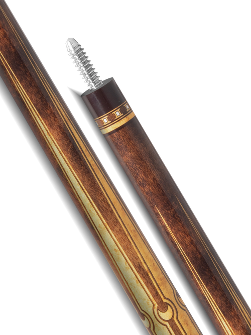 EVO Luna Golden Crest Leather Wrap Pool Cue 8