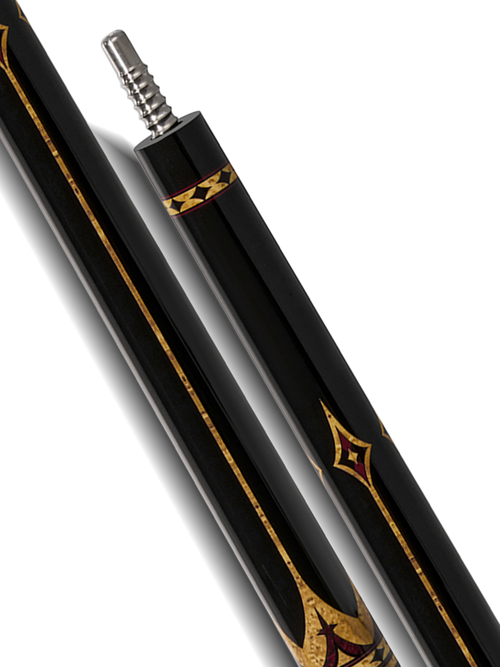 EVO Crown Royal Black Pool Cue with Black Crocodile Wrap 8