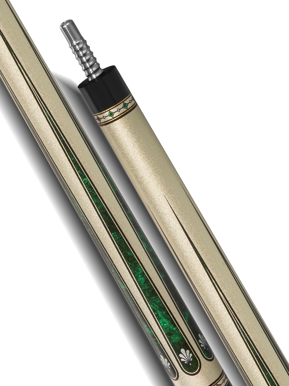 EVO Beast Emerald Cobra Leather Wrap Pool Cue