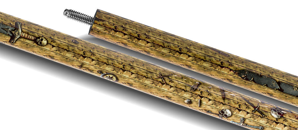 EVO Pirate Golden Plunder No Wrap Pool Cue