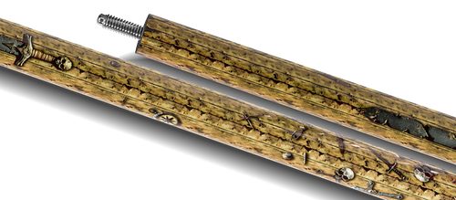 EVO Pirate Golden Plunder No Wrap Pool Cue 7