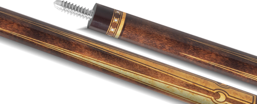 EVO Luna Golden Crest Leather Wrap Pool Cue 7