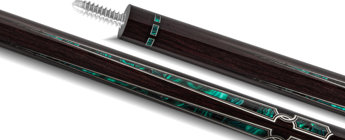 EVO Luna Malachite Eclipse Leather Wrap Pool Cue 7