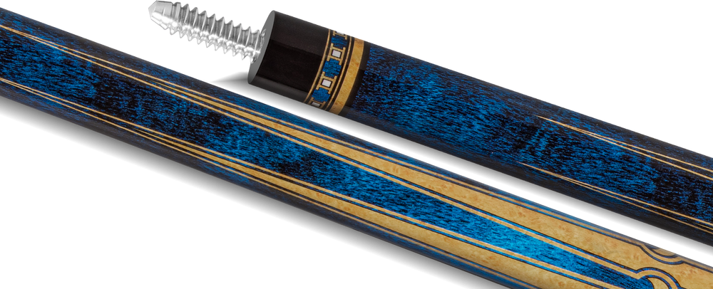 EVO Luna Sapphire Gate Leather Wrap Pool Cue