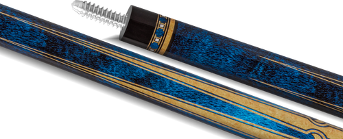 EVO Luna Sapphire Gate Leather Wrap Pool Cue 7