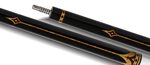 EVO Crown Royal Black Pool Cue with White Lizard Wrap 7