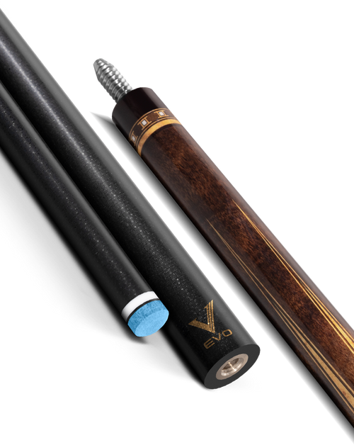 EVO Luna Golden Crest Leather Wrap Pool Cue 10