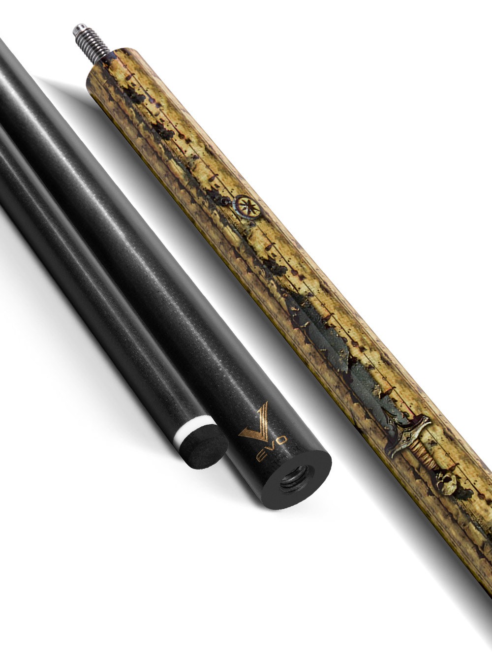 EVO Pirate Golden Plunder No Wrap Pool Cue