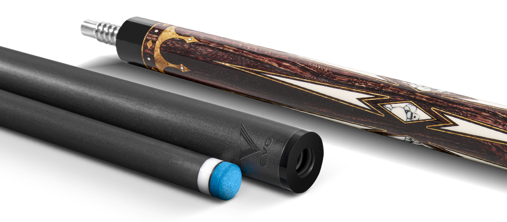 EVO Crown Ancient Oak Leather Wrap Pool Cue