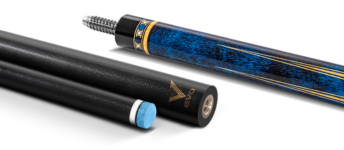 EVO Luna Sapphire Gate Leather Wrap Pool Cue 9