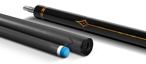 EVO Crown Royal Black Pool Cue with White Lizard Wrap 9