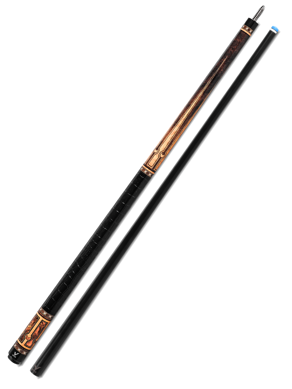 EVO Luna Golden Crest Leather Wrap Pool Cue