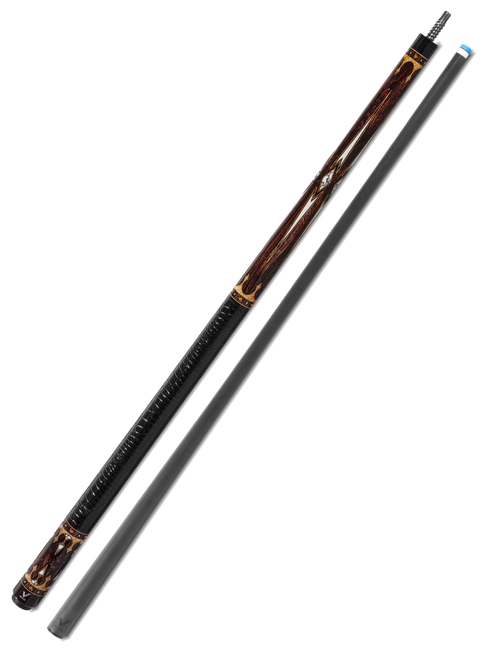 EVO Crown Ancient Oak Leather Wrap Pool Cue