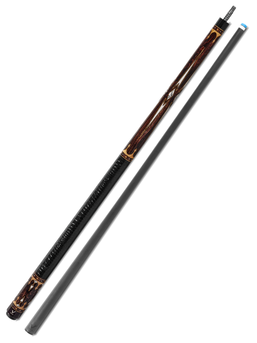 EVO Crown Ancient Oak Leather Wrap Pool Cue 12