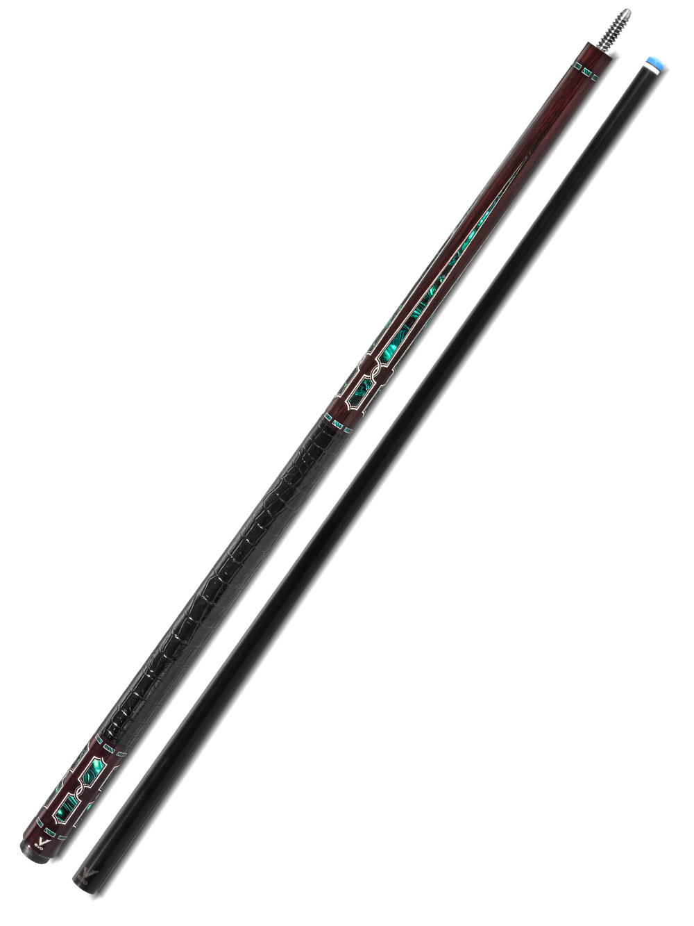 EVO Luna Malachite Eclipse Leather Wrap Pool Cue