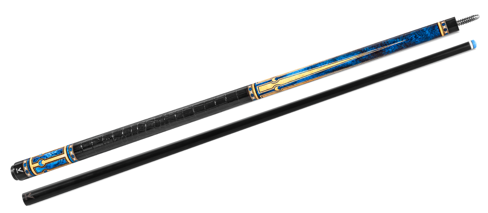 EVO Luna Sapphire Gate Leather Wrap Pool Cue