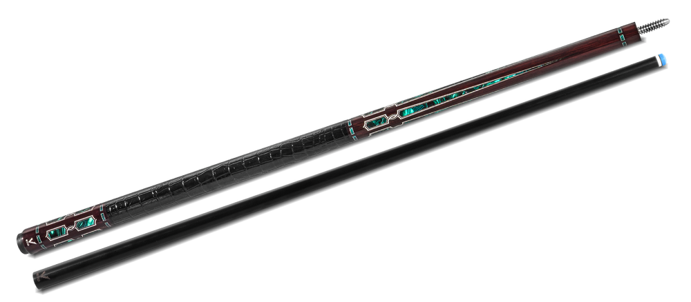EVO Luna Malachite Eclipse Leather Wrap Pool Cue