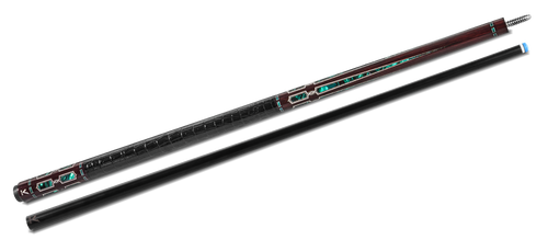 EVO Luna Malachite Eclipse Leather Wrap Pool Cue 11