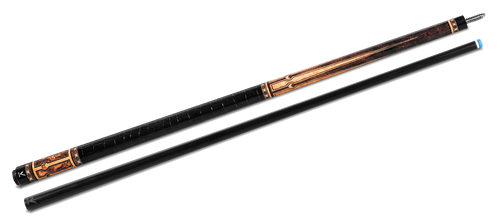 EVO Luna Golden Crest Leather Wrap Pool Cue 11