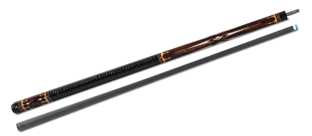 EVO Crown Ancient Oak Leather Wrap Pool Cue