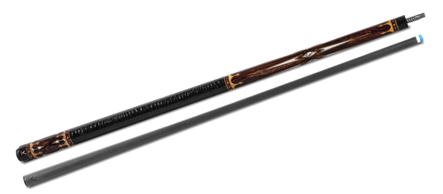 EVO Crown Ancient Oak Leather Wrap Pool Cue 11