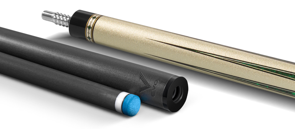 EVO Beast Emerald Cobra Leather Wrap Pool Cue