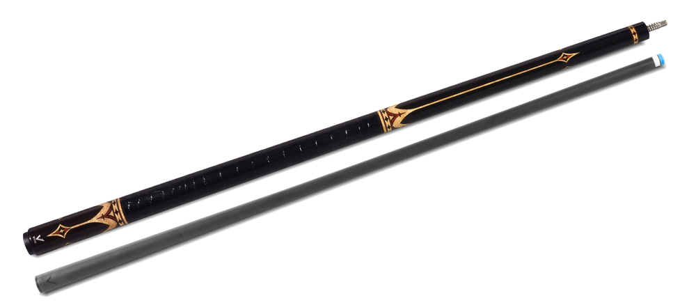 EVO Crown Royal Black Pool Cue with Black Crocodile Wrap