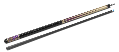 EVO Beast Amethyst Lion Leather Wrap Pool Cue 11